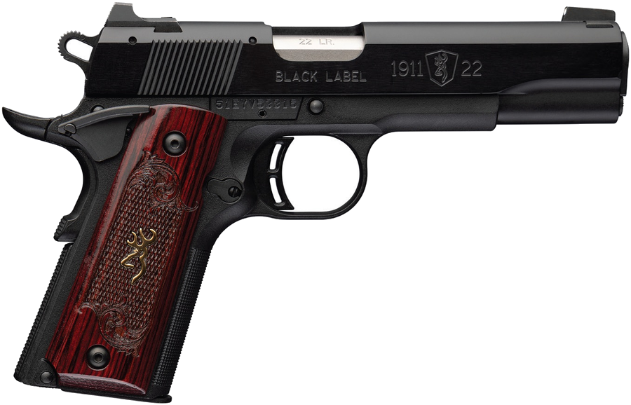Browning 1911-22 Medallion Comp .22 LR Pistol – Rosewood-Colored Grips