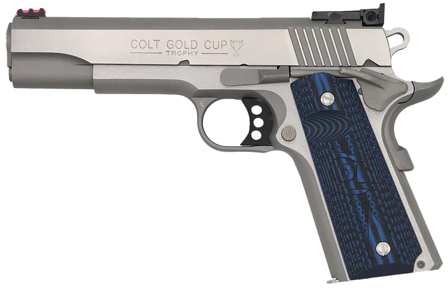 Colt Cup Lite 38 Super Pistol – G10 Checkered Gray with Scallop