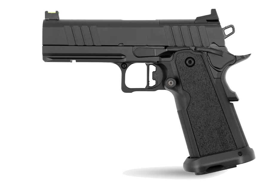 Tisas 1911 CARRY Double Stack 9mm Pistol – 5", 15+1, Black QPQ, Steel Frame, Black Synthetic, Fiber Optic 1/3 Co-Witness