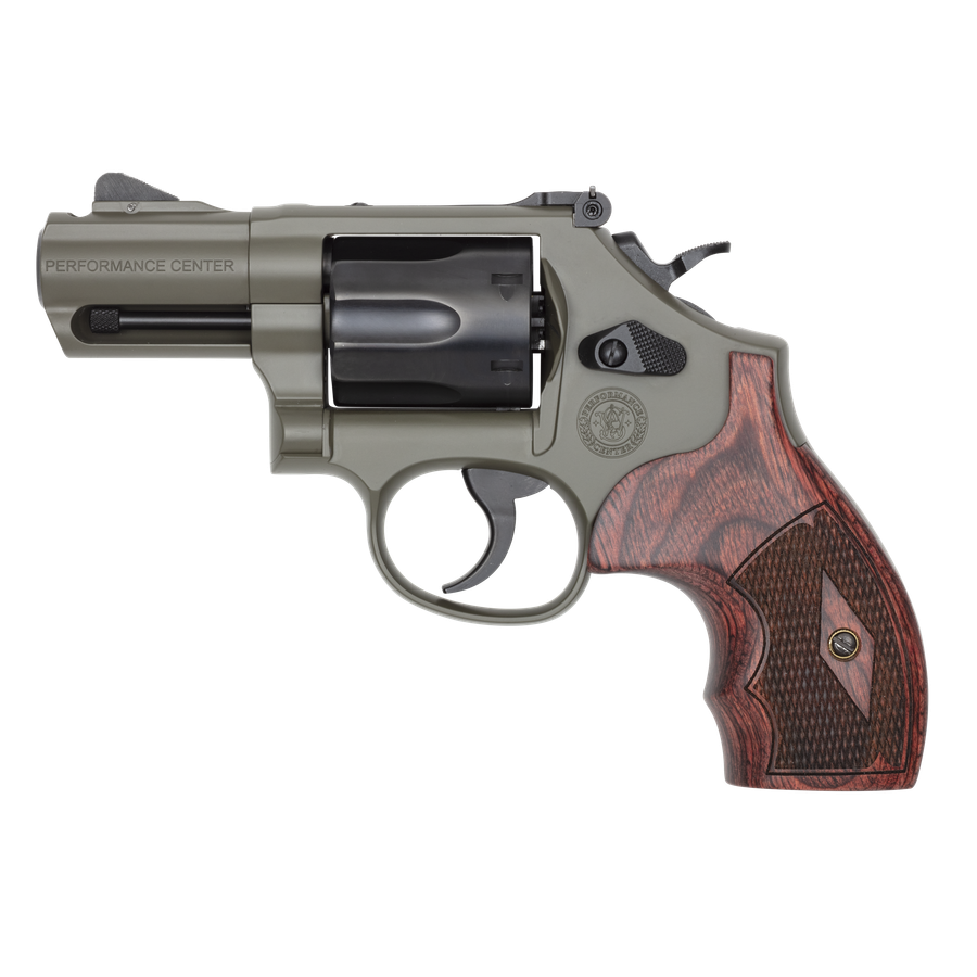 Smith & Wesson Model 19 Carry Comp Revolver – .357 Magnum / 38 Special, Moss Green Cerakote