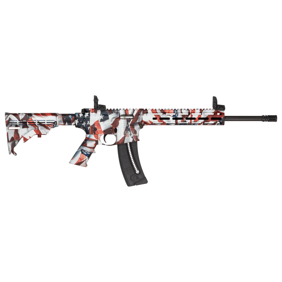 Smith & Wesson M&P15-22 Sport .22 LR Rifle – 16.5", 25+1, Flag Cerakote, Collapsible / Folding 6-Position CAR Stock