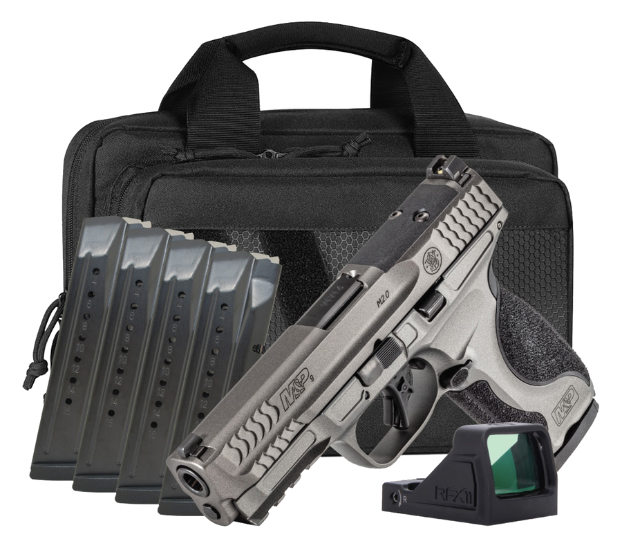 Smith & Wesson M&P9 M2.0 Metal Optics Ready 9mm Pistol – 4.25" Barrel, Tungsten Gray