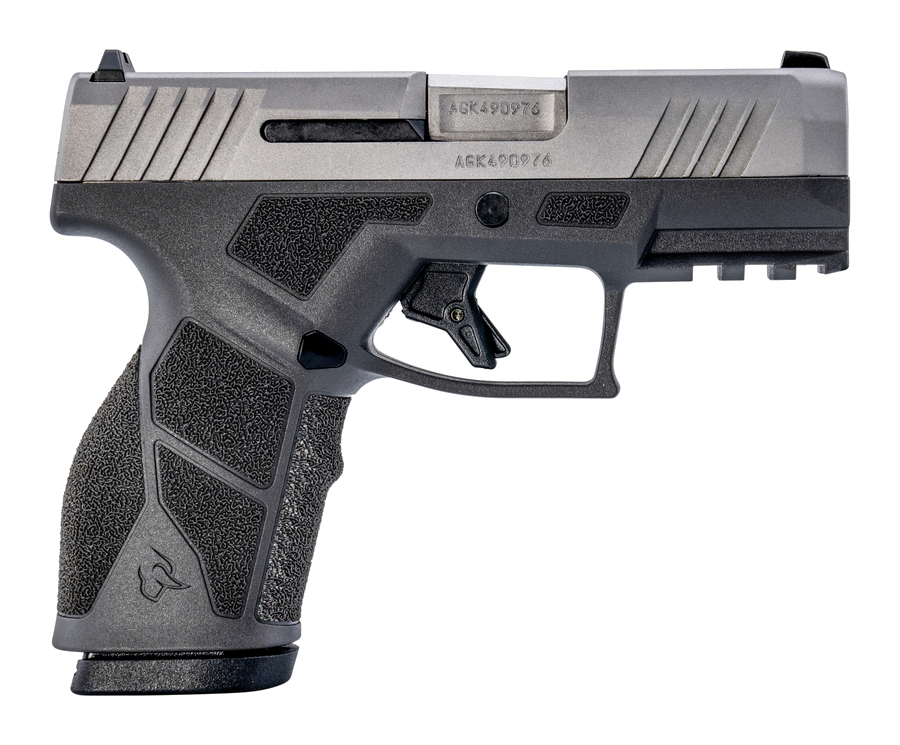 Taurus GX2 9mm Pistol – 3.38", 13+1, Stainless, Steel Frame, Grey Polymer, FS: Fixed White Dot RS: Drift, includes two 13-round magazines