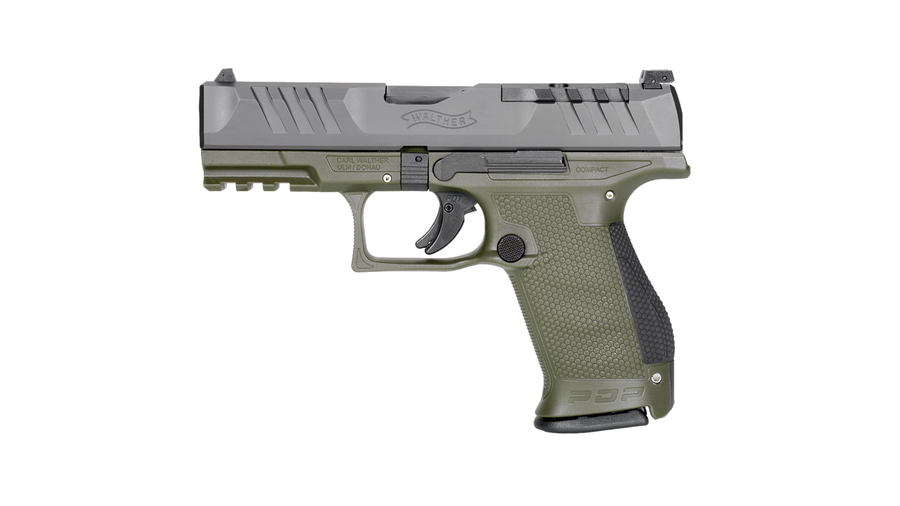 Walther PDP Compact 9mm Pistol – 4" Barrel, Green Polymer Frame