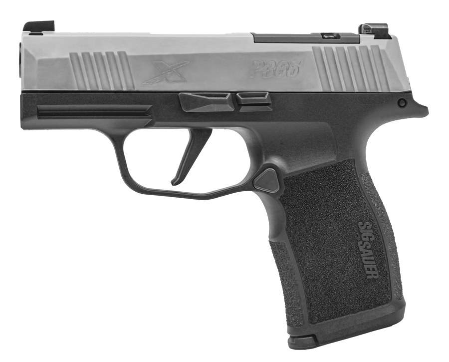 SIG Sauer P365x 9mm Pistol – 3.1", 12+1, Stainless, Polymer Frame, XSeries 365 Grip Module, Std. X-RAY 3 Day/Night Sights
