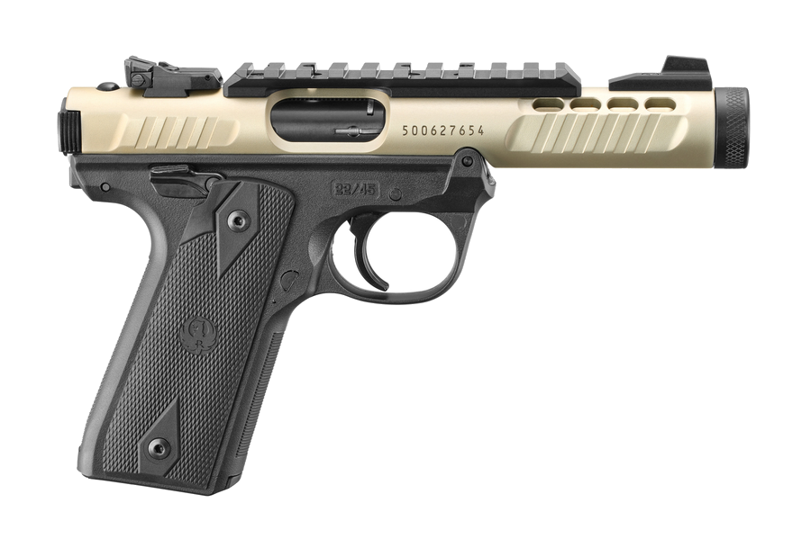 Ruger Mark IV 22/45 Lite .22 LR Threaded Pistol – 4.4", Champagne