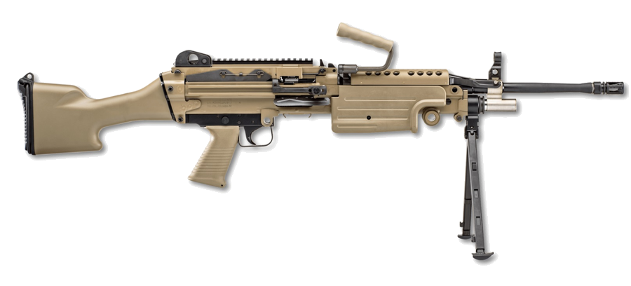 FN M249s 5.56 NATO Rifle – FDE