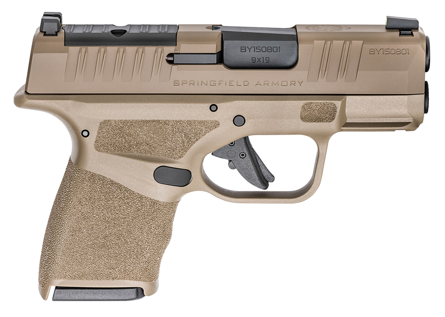 Springfield Armory Hellcat OSP 9mm Pistol – 3", 10+1, Flat Dark Earth, Polymer Frame, FDE Polymer, Fiber Optic Front