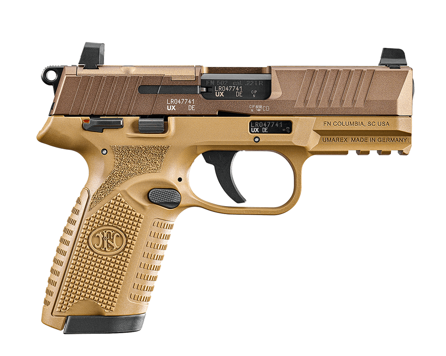FN 502 Mrd .22 LR Pistol – Optics Ready – FDE