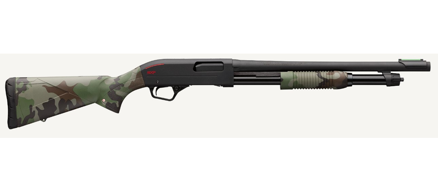 Winchester SXP Hybrid Hunter 12 Gauge Shotgun – 18" Barrel, 3" Chamber – Woodland Camo