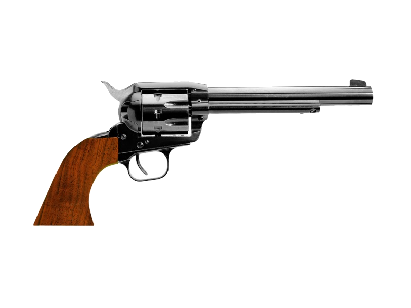 EAA Corp Bounty Hunter .22 LR / .22 Magnum Revolver – 6.75", 6-Round Capacity, Blued, Alloy Frame, Walnut Grips, Front Blade