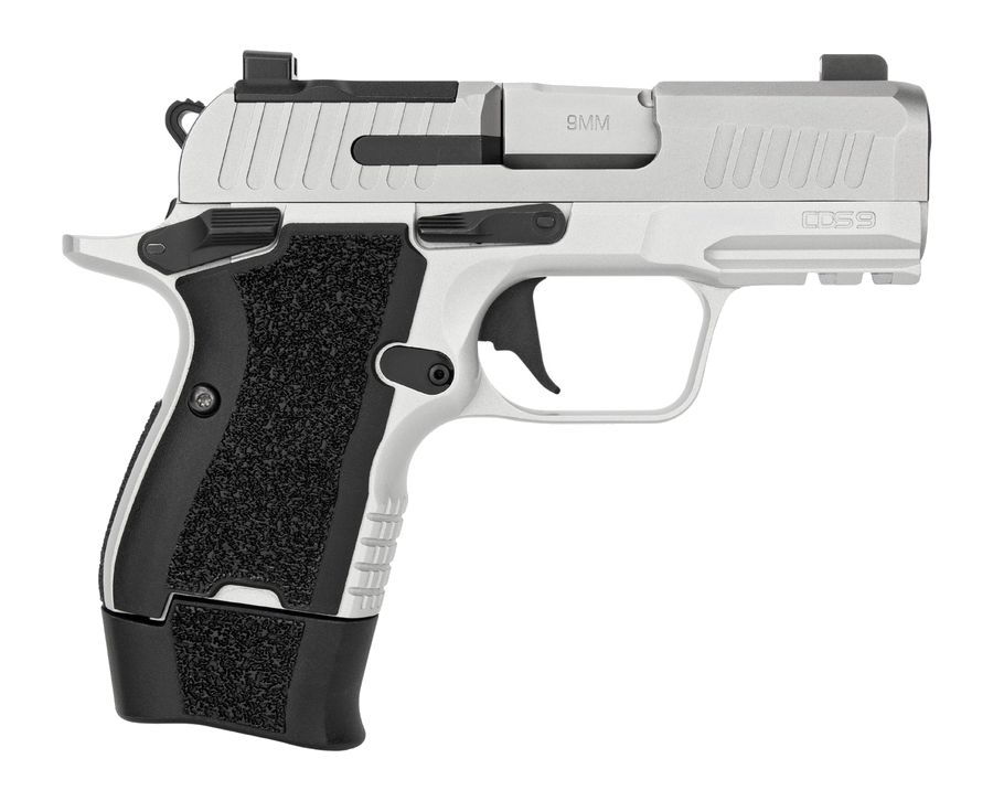 Kimber Cds9 9mm Pistol – 3.18", 15+1, Stainless Steel, Aluminum Frame Black Nylon Grip Panels Aluminum Frame, White 3-Dot