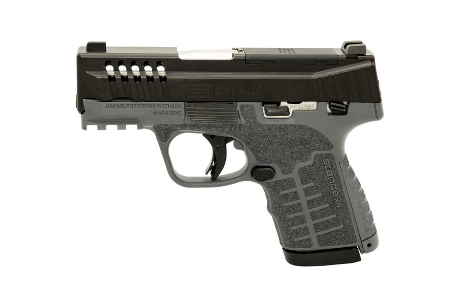 Savage Arms Stance MC9MS 9mm Pistol – 3.2", 13+1, Black Nitride, Gray Polymer, 3-Dot