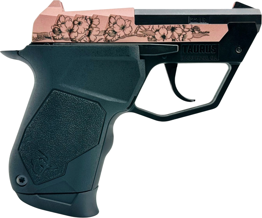Taurus 22tuc .22 LR Pistol – 2.5", 9+1, Cherry Blossom, Polymer Frame, FS: Fixed Orange Dot