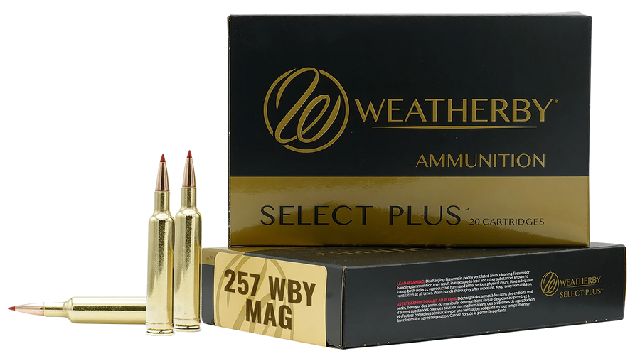 Weatherby Select Plus Ammo 257 WBY Mag 100 Grain Ammunition – 20 Rounds