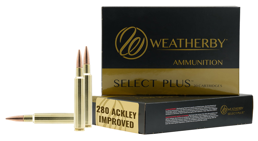 Weatherby Select Plus .280 Ackley Improved 150 Grain Ammunition – 20 Rounds