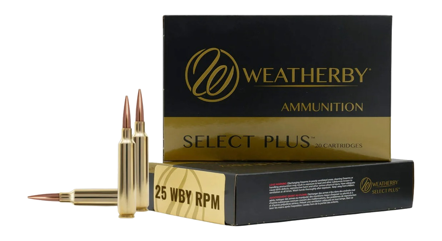 Weatherby Loaded 25 Weatherby RPM 117 Grain Ammunition – 20 Rounds