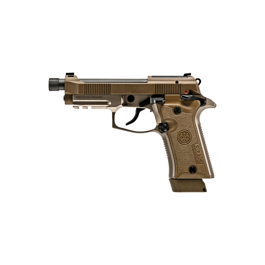 Beretta 80x Cheetah .380 ACP Pistol – Optics Ready – 4.4" Barrel, FDE