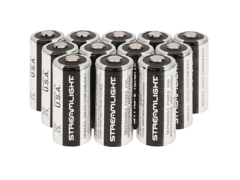 Streamlight CR123A Lithium Batteries – 12-Pack