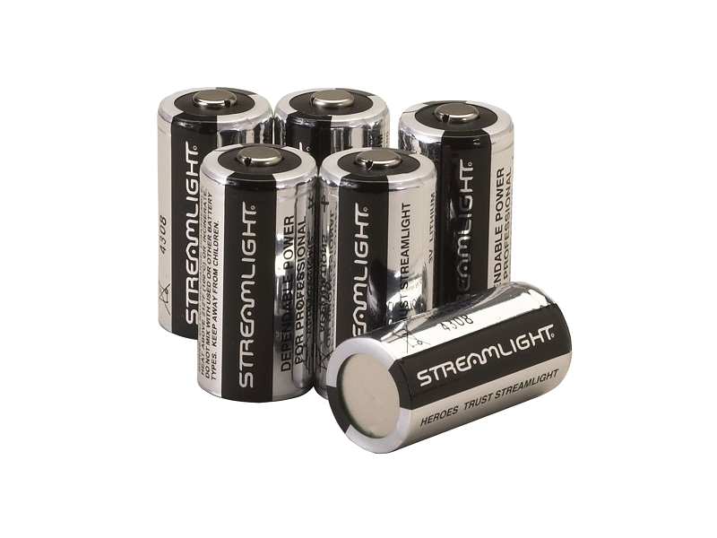 Streamlight CR123A Lithium Batteries – 6-Pack