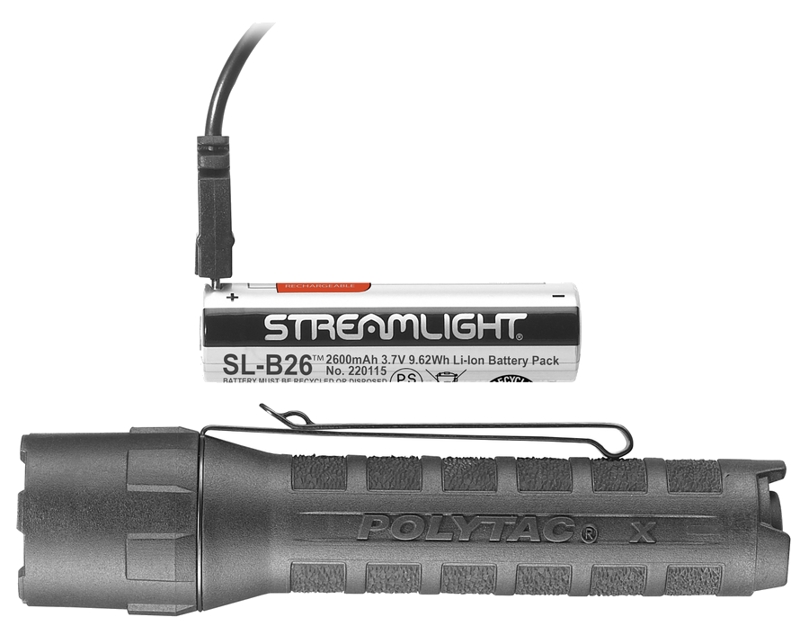 Streamlight PolyTac Flashlight – USB Rechargeable Black