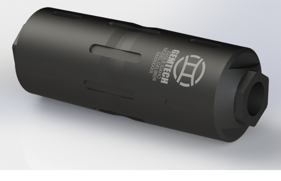 Gemtech Aurora II 9mm 1/2x28 Suppressor – Class 2 Black Anodized