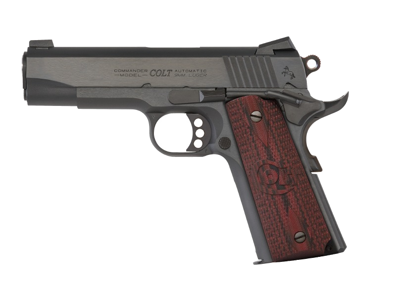 Colt Combat Commander 38 Super Pistol – G10 Checkered Black Cherry