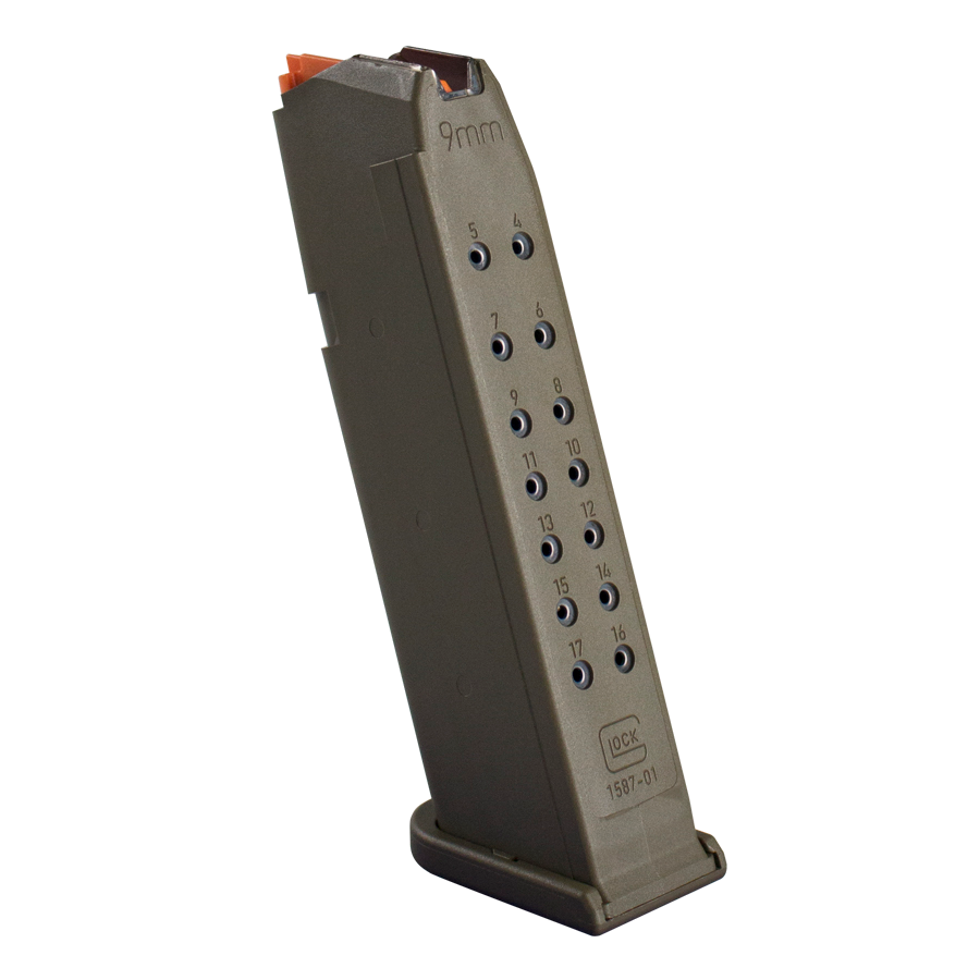 Glock G17 Gen 5 9mm 17-Round Magazine – for Glock 17/34, Olive Drab Green
