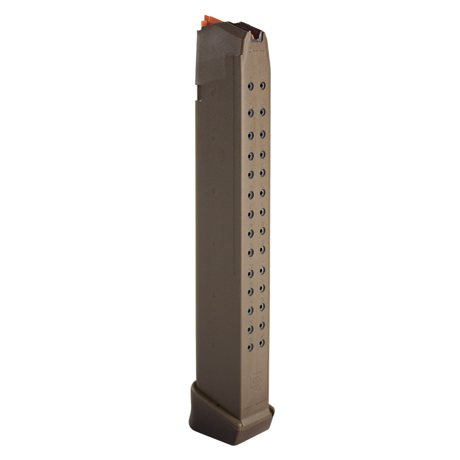 Glock G17 / G19 / G26 / G34 9mm 33-Round Magazine – FDE