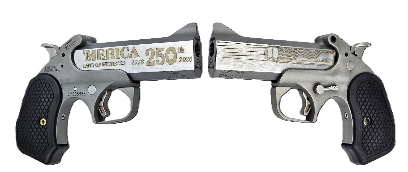 Bond Arms America 250th Redneck .45-70 Government 4.25" Pistol