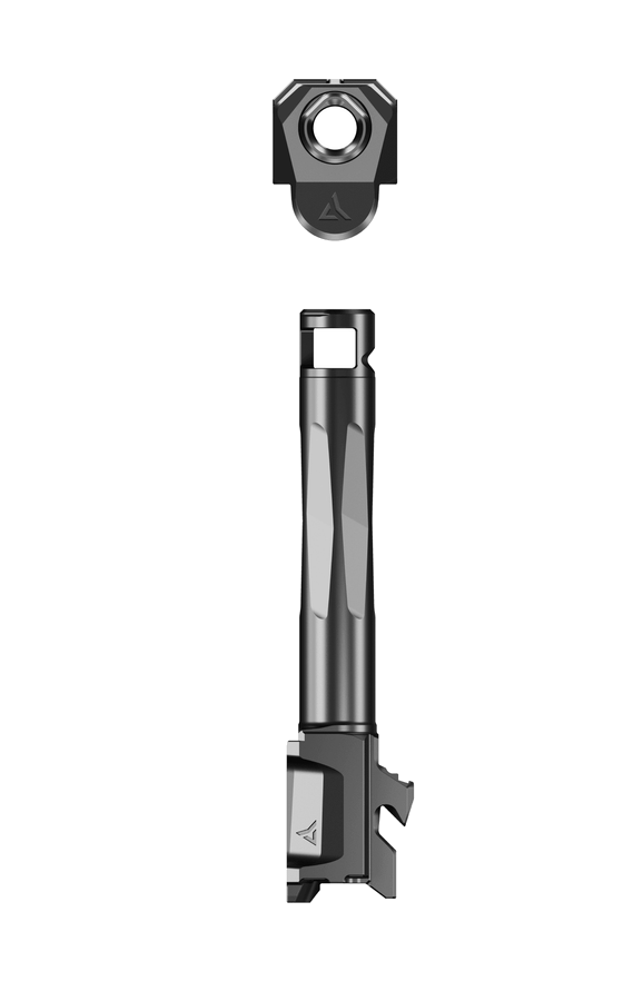 Radian Weapons Afterburner + Ramjet 9mm Barrel – for Glock 19, Black DLC