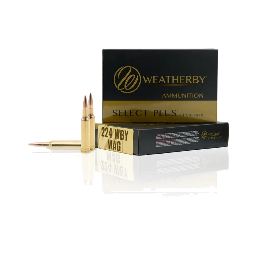 Weatherby Select Plus Ammo 224 WBY Mag 80.5 Grain Ammunition – 20 Rounds