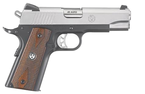 Ruger SR1911 .45 ACP Pistol – Alloy Frame, Thin Hardwood Panels with Logo