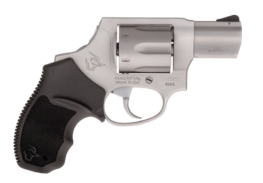 Taurus 856 .38 Special Revolver – 2", 6-Round Capacity, Matte, Steel Frame, Black Rubber, FS: Serrated Ramp / RS: Fixed – MPN 2-856029CH