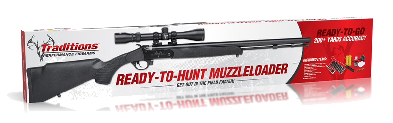 Traditions Buckstalker 50 Caliber Muzzleloader – Black