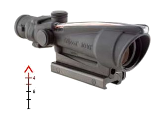Trijicon ACOG 3.5x35 .308 Win Riflescope – Dual-Illuminated Red Chevron BAC, Black