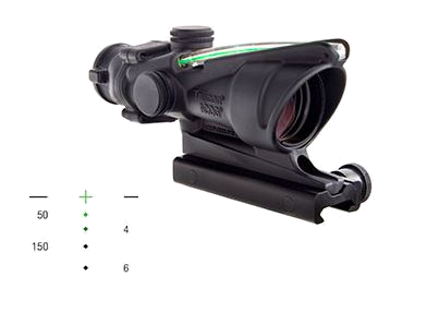 Trijicon ACOG 4x32 .300 Blackout Riflescope – Dual-Illuminated Green Crosshair, Black