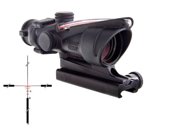 Trijicon ACOG 4x32 5.56 NATO Riflescope – Dual-Illuminated Red Crosshair, Black