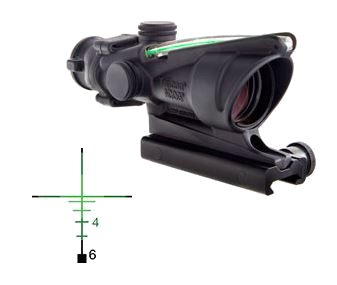 Trijicon ACOG 4x32 5.56 NATO Riflescope – Dual-Illuminated Green Crosshair, Black