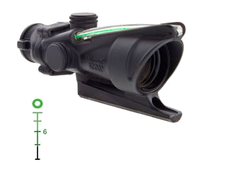 Trijicon ACOG 4x32 5.56 NATO Riflescope – Dual-Illuminated Green Donut, Black