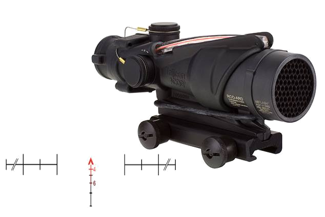 Trijicon ACOG USMC Rifle Combat Optic 4x32 Riflescope – Dual Illum. Red Chevron