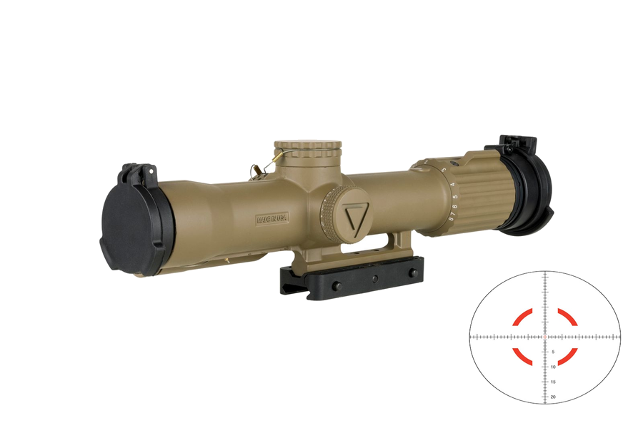 Trijicon VCOG 1-8x28 Riflescope – Red Segmented Circle/Crosshair – FDE