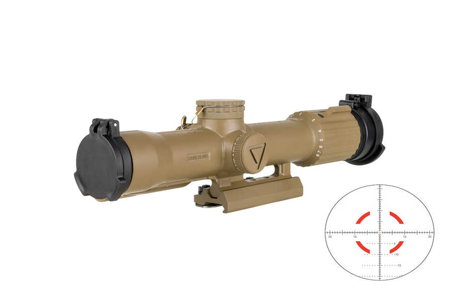 Trijicon VCOG 1-8x28 Riflescope – Red Segmented Circle/Crosshair – FDE
