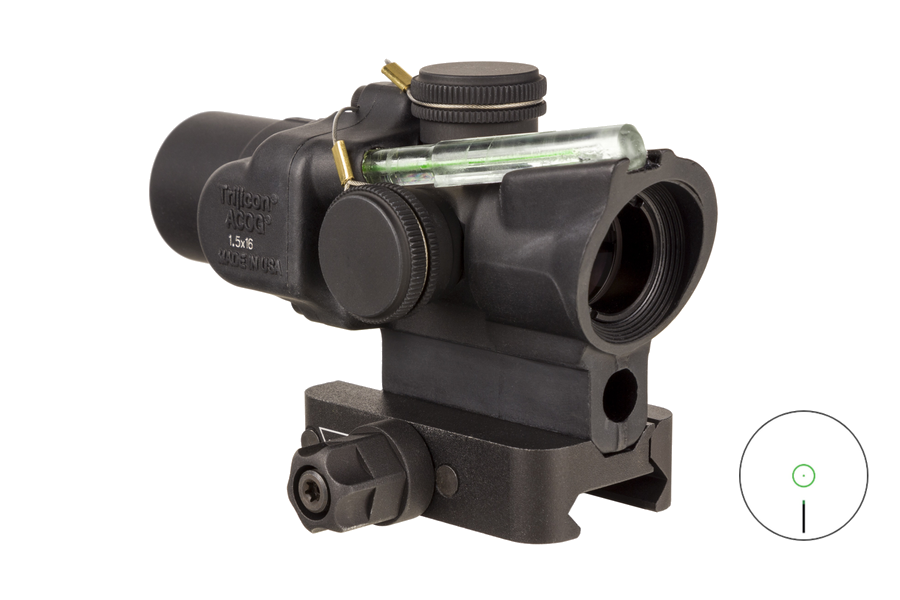 Trijicon ACOG Compact 1.5x16 Riflescope – Dual Illum. Green Ring/2 MOA Dot