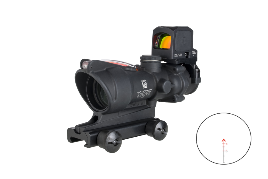 Trijicon ACOG with RMR Type2 Sight 4x32 Riflescope – Red Chevron .223
