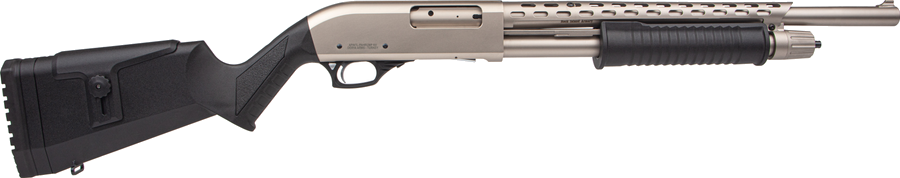 Rock Island Armory All Generation Pump 12 Gauge Shotgun – 18.5" Barrel, Nickel