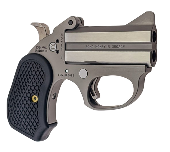Bond Arms Honey-B Rough Stainless Pistol – .22 Magnum, Bead-Blasted Matte Stainless