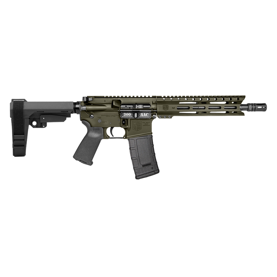 Diamondback Firearms DB15 .300 Blackout Pistol – 10" SBA3 Brace OD Green