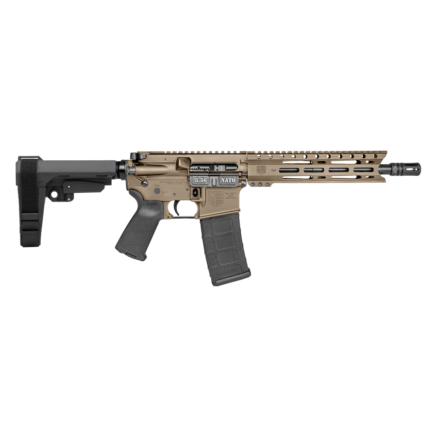 Diamondback Firearms DB15 5.56 NATO Pistol – 10" SBA3 Brace FDE