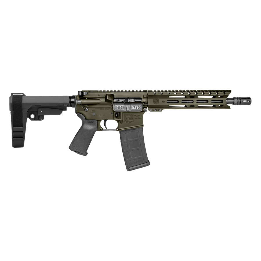 Diamondback Firearms DB15 5.56 NATO Pistol – 10" SBA3 Brace OD Green